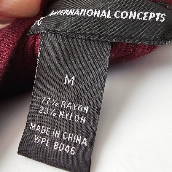 I.N.C. International Sweater Burgundy- Size Medium - Picture 4 of 4